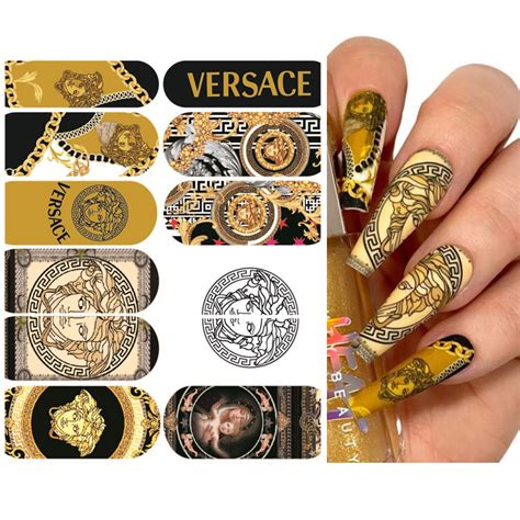 versace wall decal|Versace nail stickers.